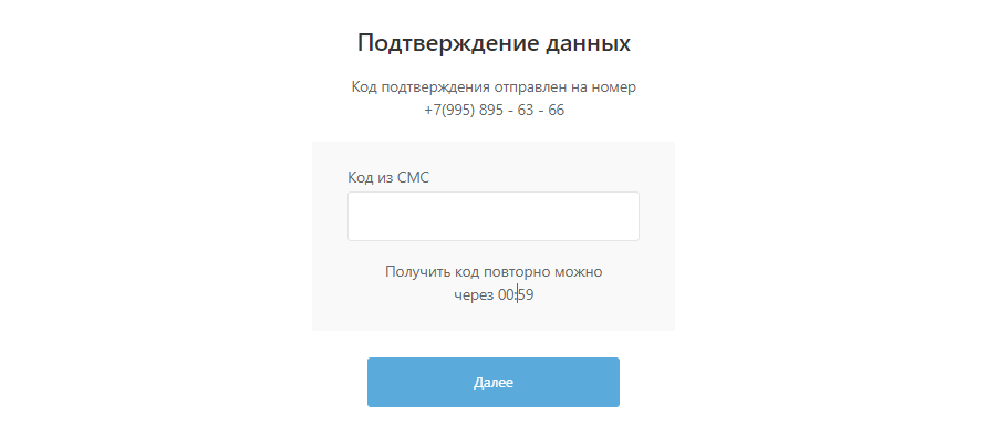 подтверждение данных турбозайм