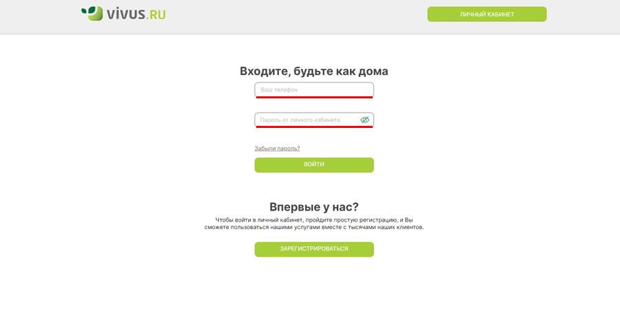 вход Вивус